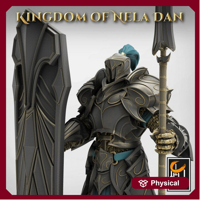 High Elf Praetaorian Spear and Shield , Moon Elf,  Eladrin Unpainted  | 28mm, 32mm,54mm,75mm Scales | Dungeons and Dragons | Pathfinder | - Only-Games