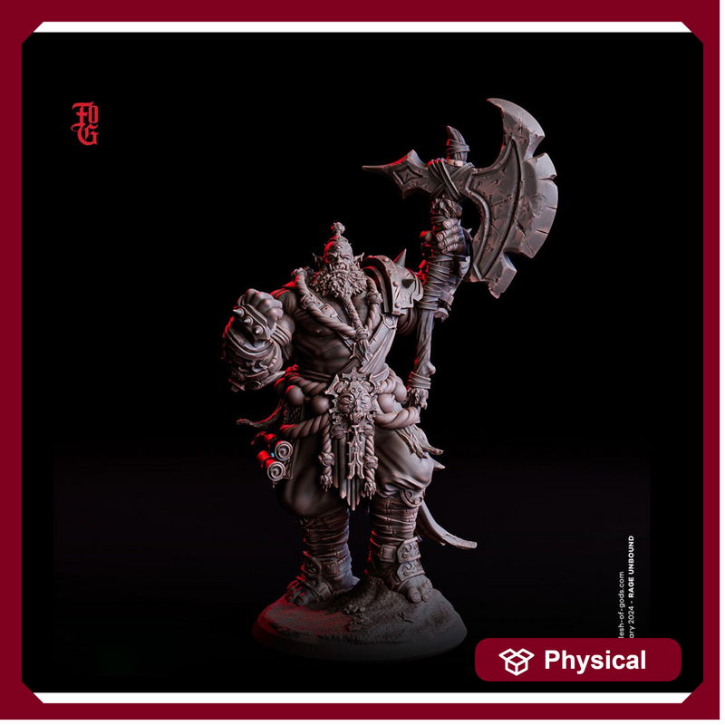 Orc Fighter Monk Barbarian Great Battle Axes D&D 5e | Scales: 28mm, 32mm ,54mm, 75mm,100mm  Megaboss | Dungeons and Dragons | Pathfinder - Only-Games