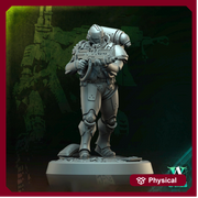 Sci-Fi Miniature Space Soldier Argo Commando |  28mm,32mm Scales & 54mm,75mm,100mm TALL | Resin Mini | Shocktrooper TPG | Archvillain Games - Only-Games