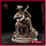 Bard Rogue PC NPC | 28mm, 32mm, 75mm Scale Resin Miniature | Dungeons and Dragons | Flesh of Gods - Only-Games