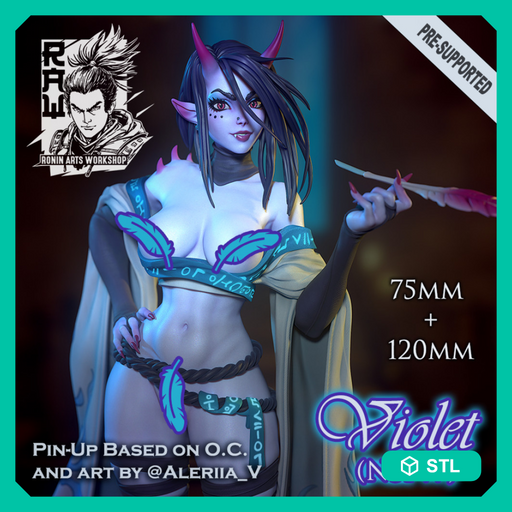 Violet (Pose 2) NSFW - 75mm and 120mm - STL only - Only-Games
