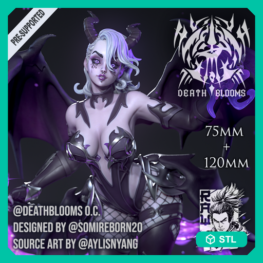 Deathblooms - Succubus Pin-Up - STL only - Only-Games