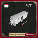 1/72 Freight car type Gklm with brake cabin