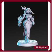 Female sexy Monk Pinup Classic JRPG |28mm Scale| 32mm Scale Miniature | 75mm Scale Unpainted resin Figurine D&D Tabletop Fantasy Gaming - Only-Games