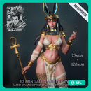Nefrida - Egyptian Priestess Pinup - STL only