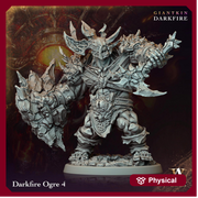 Raging Warrior Ogre, Resin Miniature | 28mm,32mm Scales (40mm, 50mm, 60mm, 75mm BASE Sizes) |  D&D 5e Against Giants | Dungeons and Dragons - Only-Games
