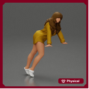 Stylish Woman in long shirt Striking a Dynamic Pose