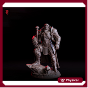 Human Paladin Fighter Greatsword Knight | Unpainted Resin Miniature | D&D 5e Hero | 5 Scales - Only-Games