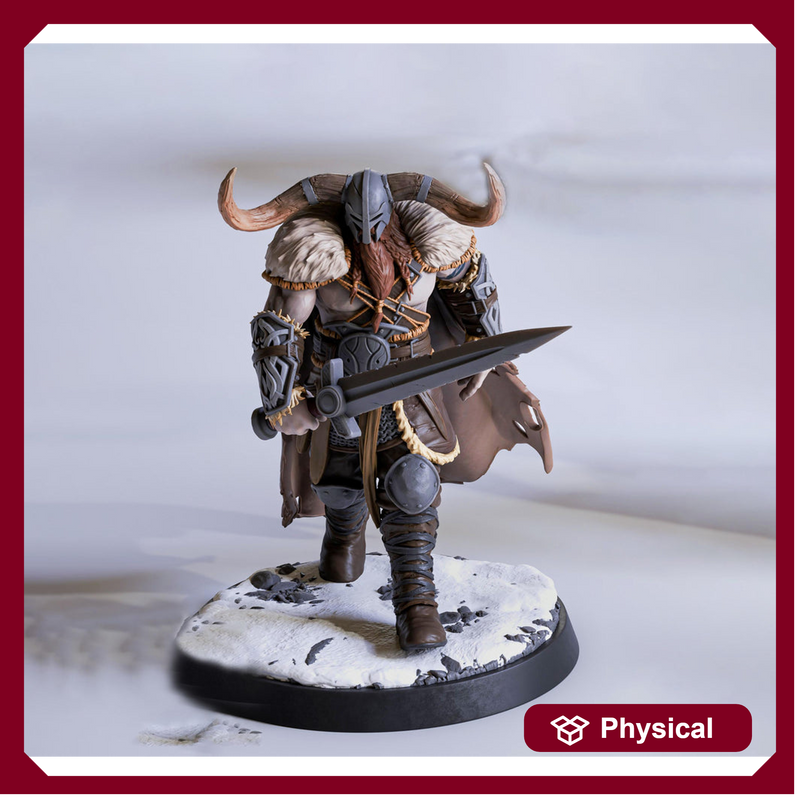 Barbarian Human / Goliath, Ranger,Fighter, with Sword, DnD Unpainted Miniature| 5 Sizes /Scales - Only-Games