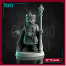 (0213) Male halfling hobbit king with a scepter and a crown