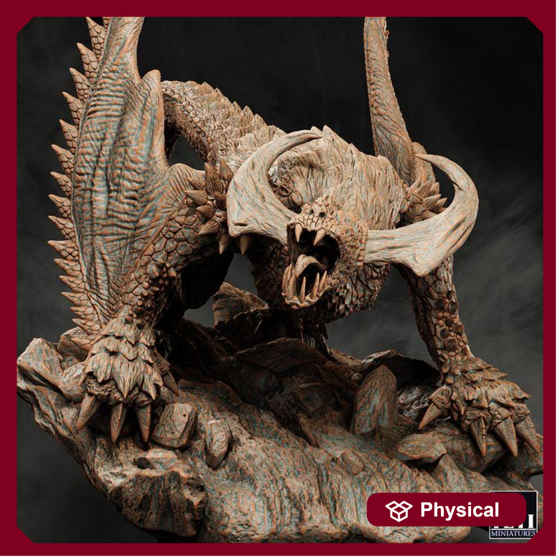 Wyvern (4 sizes) D&D Miniature | Young, Adult, Huge, Gargantuan (183mm High) | Resin Statue| Figurine | Dungeons and Dragons 5e - Only-Games