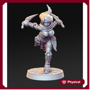 Pinup Female Rogue Assassin | 28mm Scale | 32mm Scale Miniature | 75mm Scale | Sexy Female unpainted resin Figurine mini - D&D - Only-Games