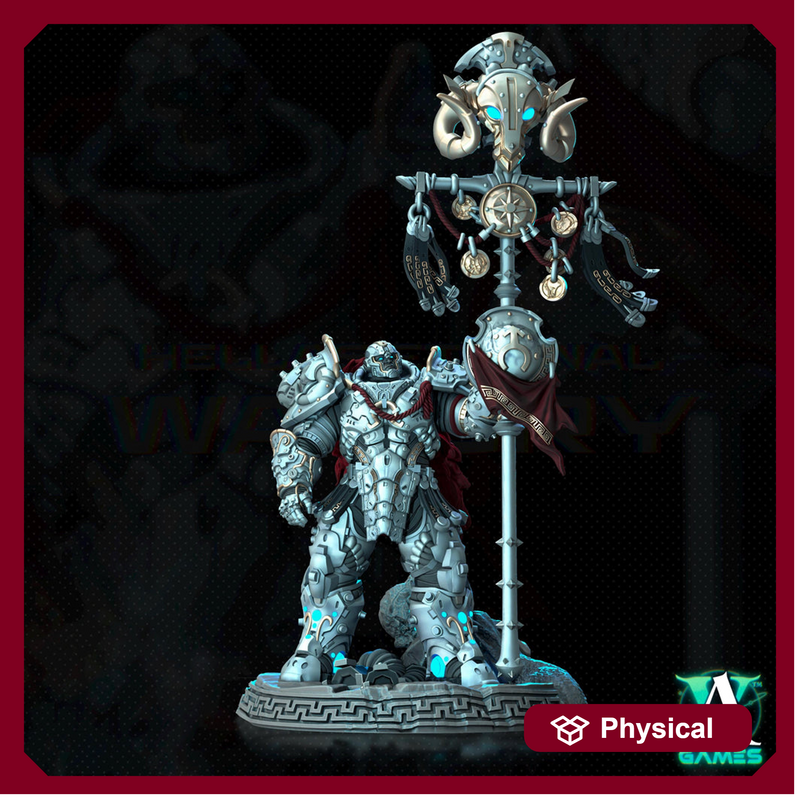 Sci-Fi Miniature Space Knight, Hellas Eternal | 28mm,32mm, 54mm, 75mm,100mm Scales | Resin Mini | Archvillain Games - Only-Games