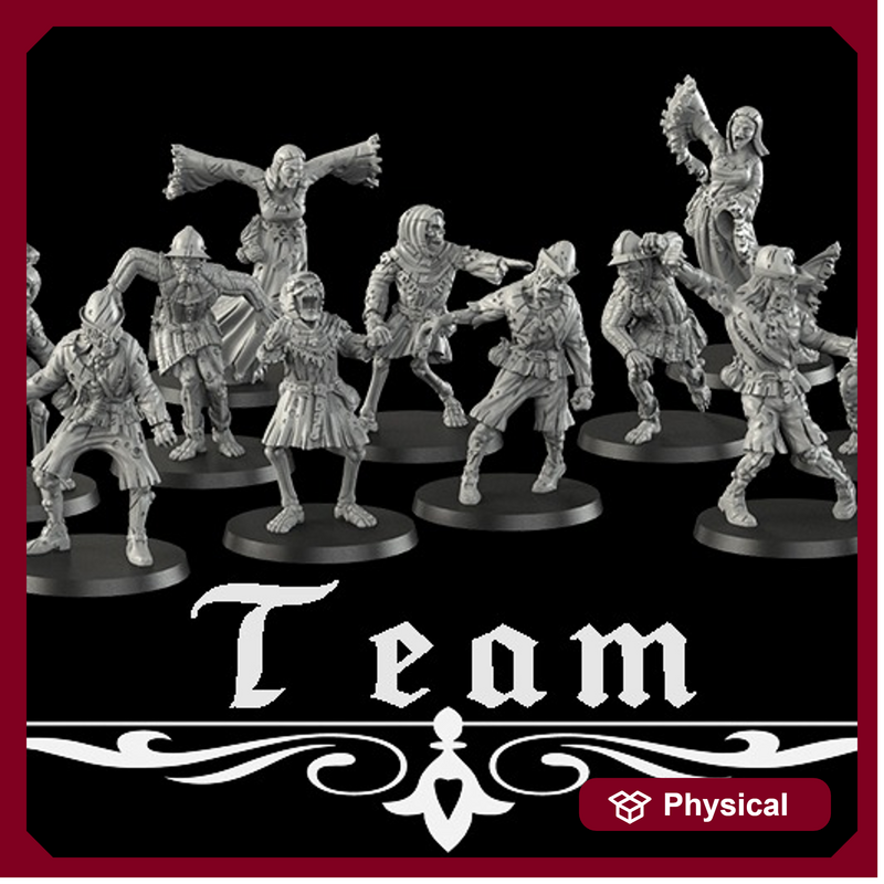 Cemetery Gate Fantasy Football team 16 miniatures - Only-Games