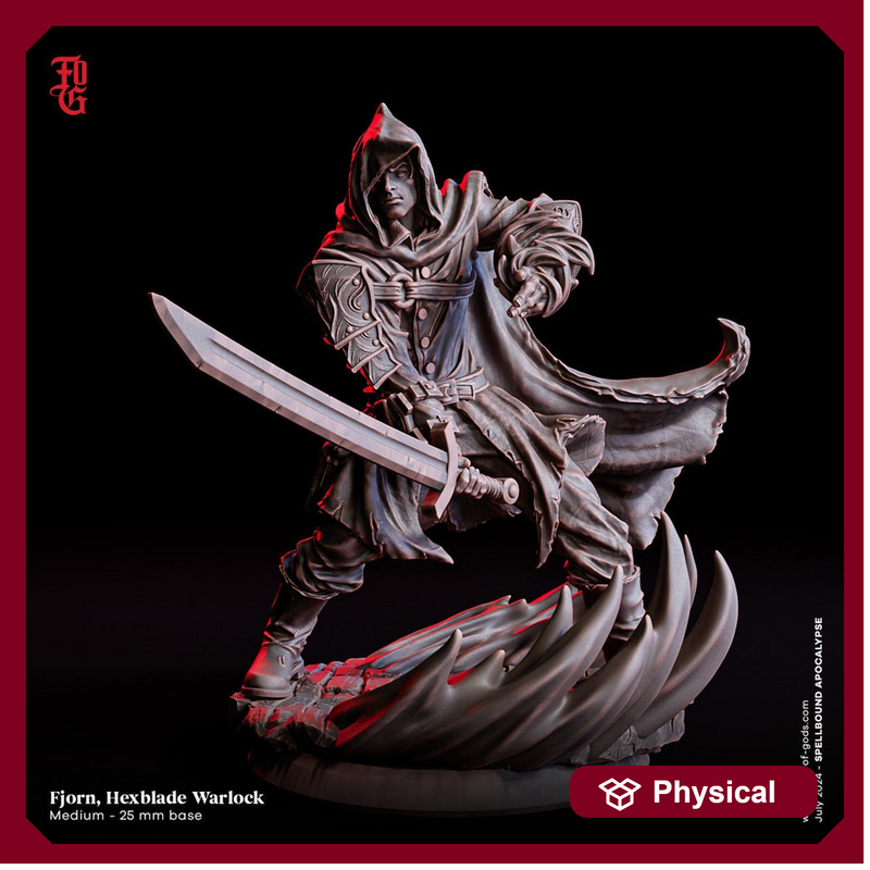 Warlock Hexblade, Rogue, Thief, Ranger PC / NPC | 5 Sizes /Scales | Mini -D&D Pathfinder Figurine - Only-Games