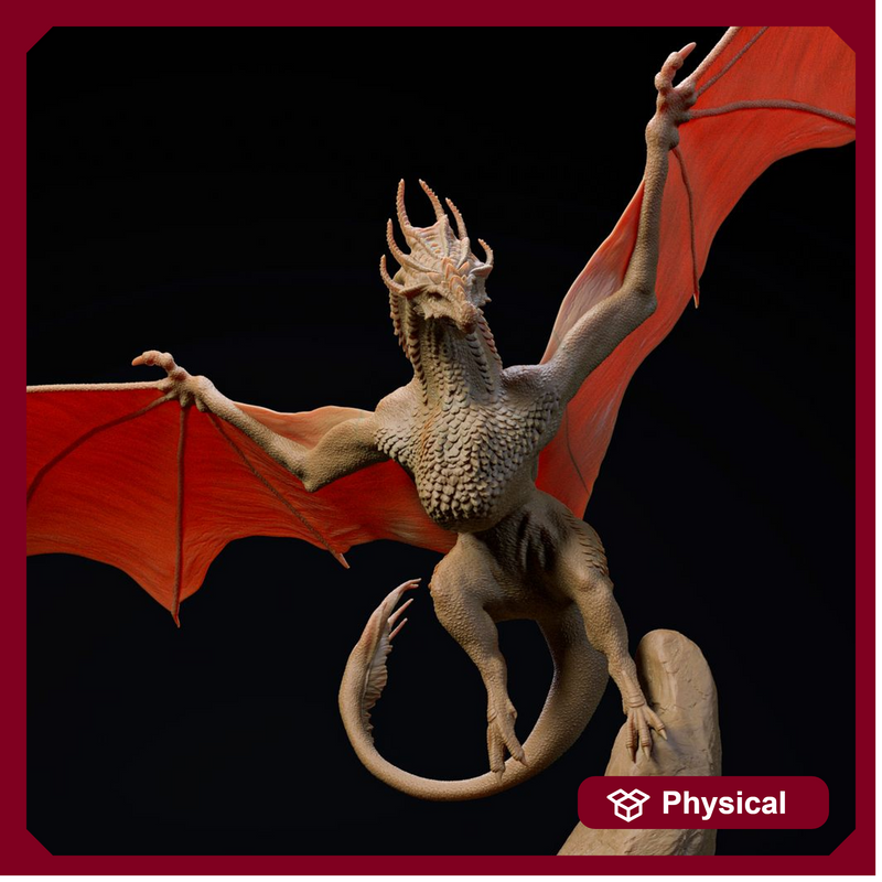 Crown Wyvern/Dragon landing 32mm scale
