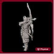 Human Fighter Samurai Sharpshooter, Ranger | Miniature 28mm,32mm,54mm, 75mm,100mm Scale Pathfinder Figure/ DnD Figurine unpainted - Only-Games