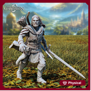 Human Ranger Fighter with Sword | Miniature | 28mm, 32mm, 54mm, 75mm, 100mm Scales | Pathfinder Figure | DnD | Figurine unpainted | - Only-Games