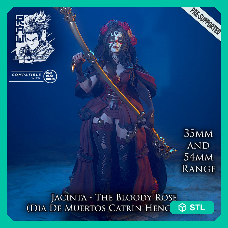 Jacinta - Dia De Muertos Reaper - STL only - Only-Games