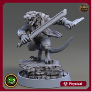 Wererat Sword and Dagger, Ratfolk, Ratman |Resin| Dungeons and Dragons 5e | 28mm,32mm,54m,75mm Scales | Pathfinder D&D | Daybreak Miniatures - Only-Games