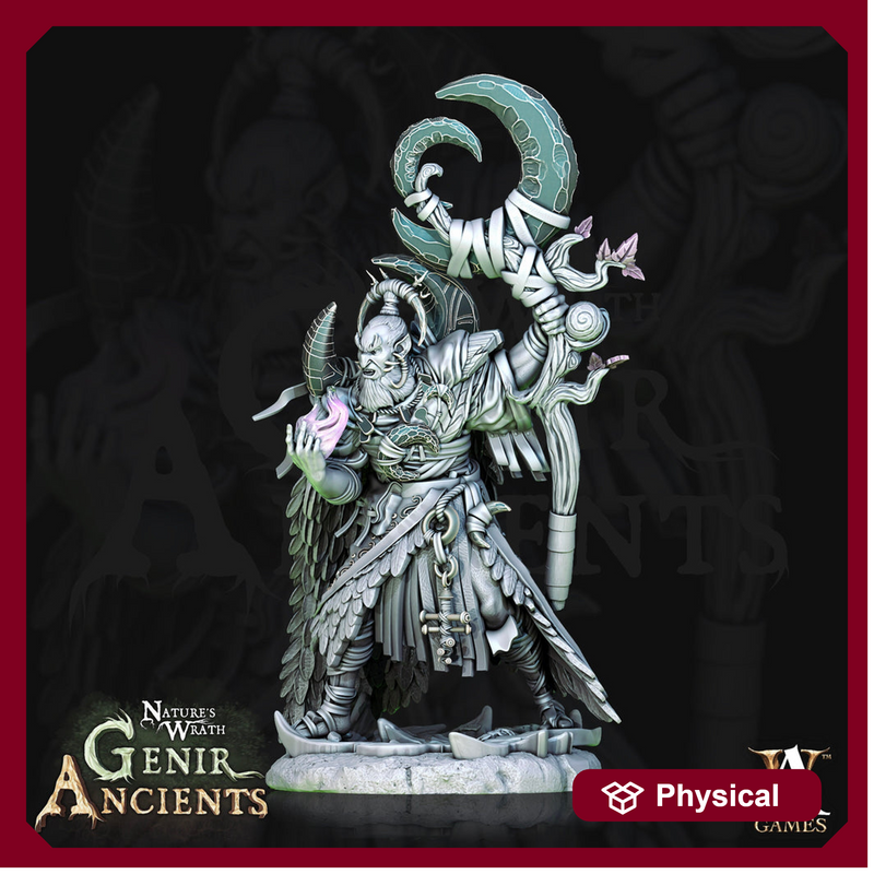 Half Elf Druid Circle of the Moon Resin Miniature | 28mm, 32mm, 75mm Scales | Dungeons and Dragons | Pathfinder | Archvillain Games - Only-Games