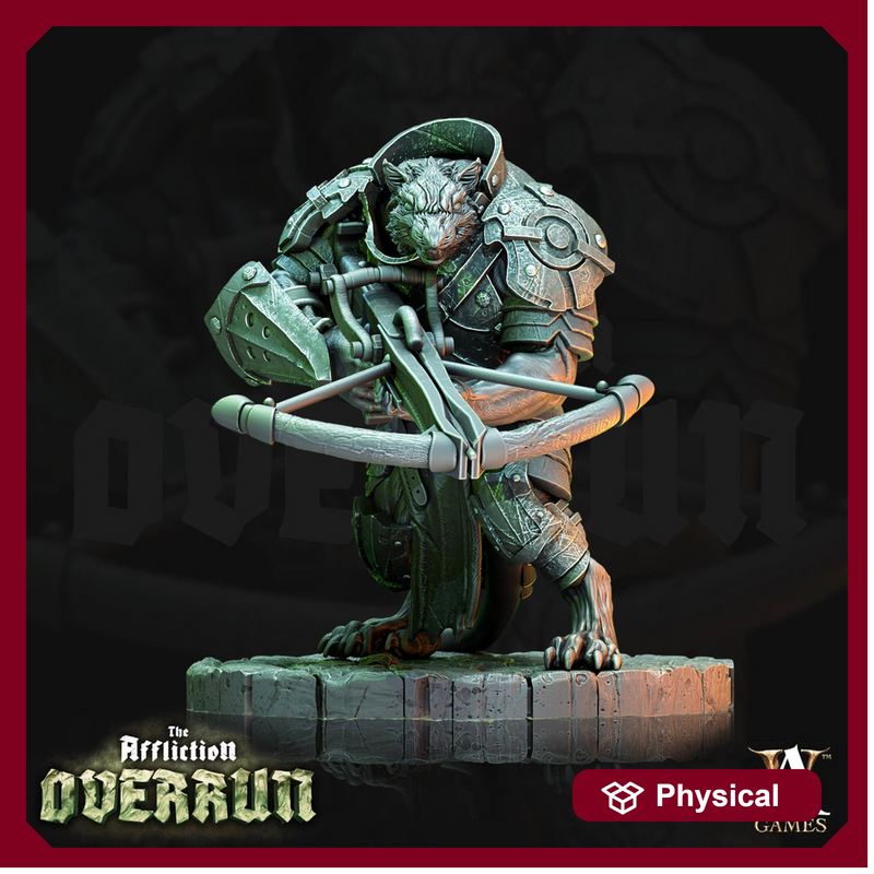 Wererat Crossbow Expert | Resin Miniature | Dungeons and Dragons | 28mm,32mm,75mm Scales | Pathfinder ratfolk | D&D | - Only-Games