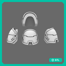 Space Knights V4 Savage Plain Shoulder Pads Type C