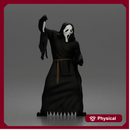 Hooded Masked Figure Holding Knife With Rope Belt Robe Style