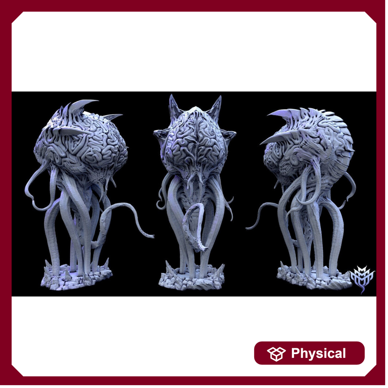 Elder Brain Mind Flayer, Illithid Unpainted |130 mm (5.1") tall 28mm/32mm Scales | Dungeons and Dragons | Pathfinder | DnD 5e | Mindflayer - Only-Games
