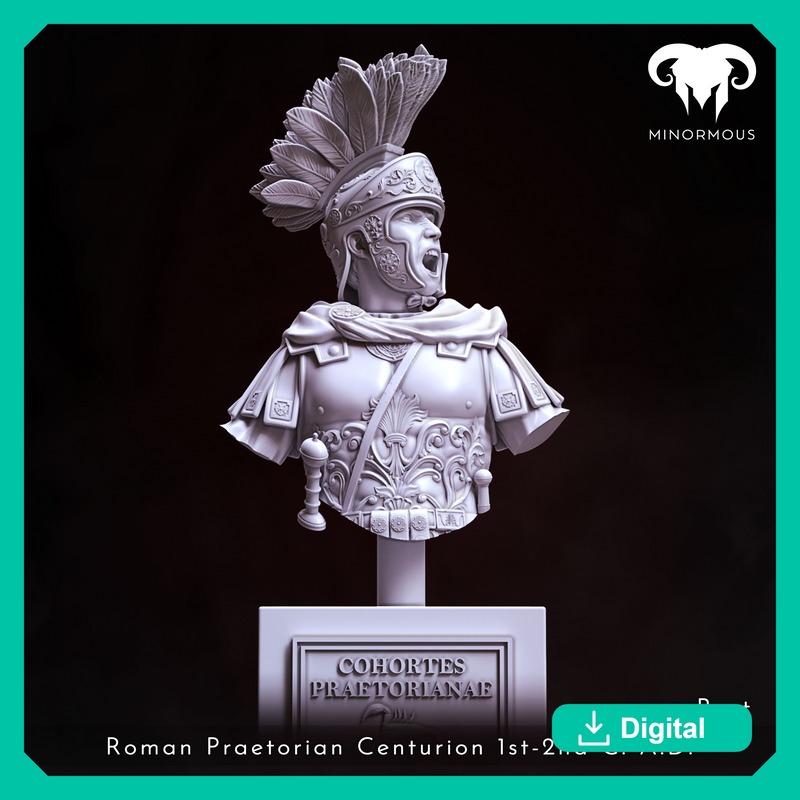 Bust - Roman Praetorian Centurion 1st-2nd C. A.D. in Command!
