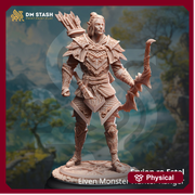 Elf Male Ranger Fighter Sharpshooter PC / NPC | 28mm, 32mm,54mm, 75mm, 100mm Scales | Dungeons and Dragons | Pathfinder | DM Stash - Only-Games