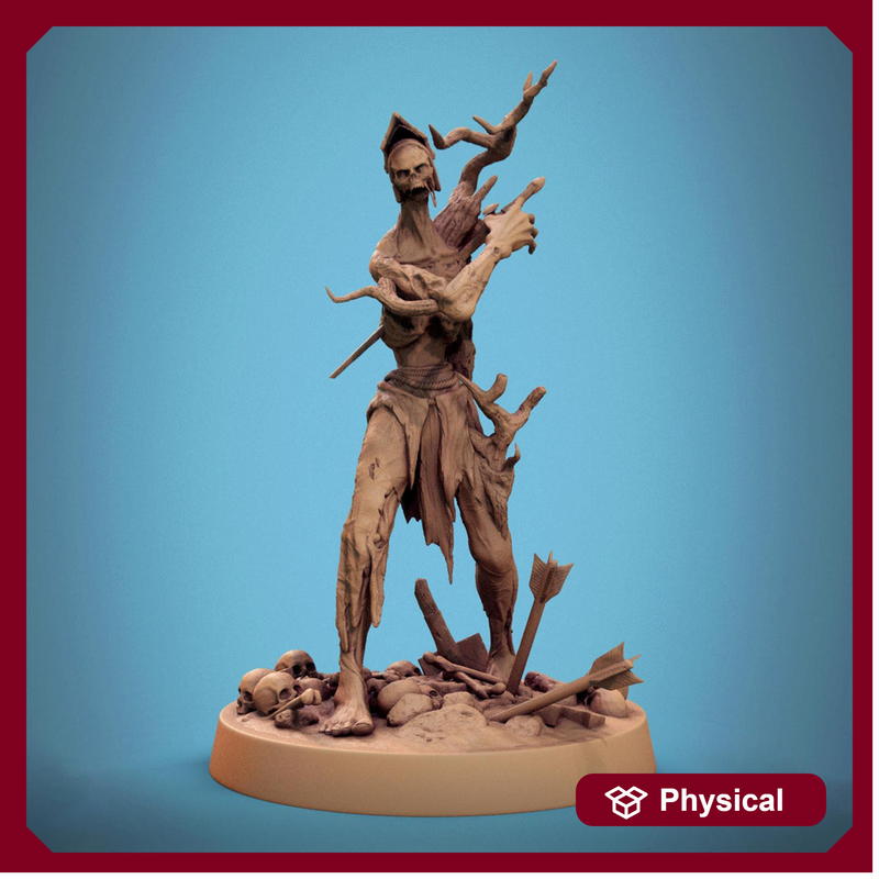 Zombie Warrior | Undead Unpainted miniature DnD | 5 Sizes /Scales| Pathfinder | - Only-Games