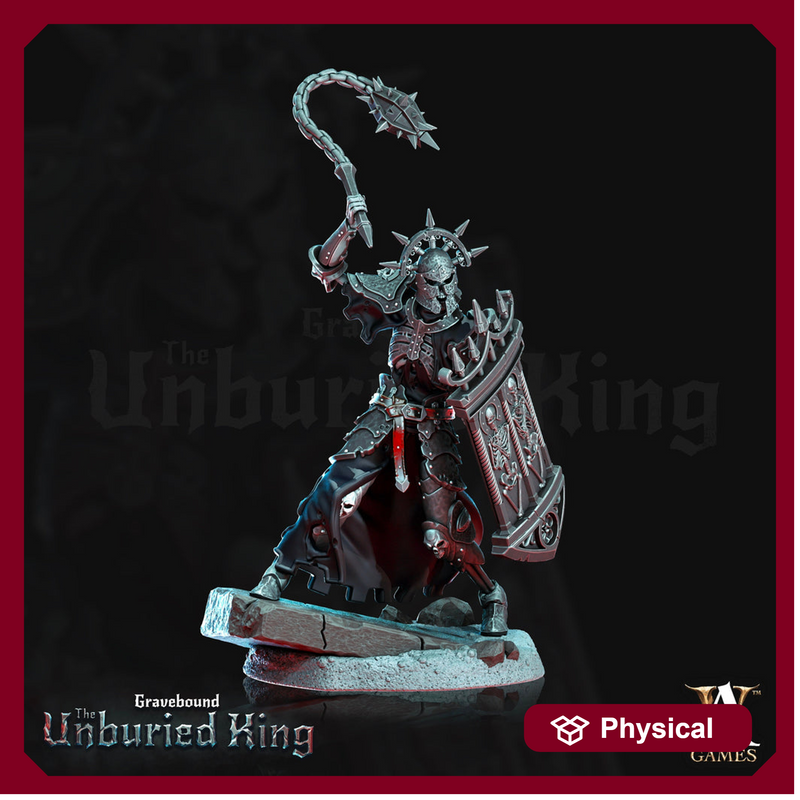 Undead Knight, Death Knight, Undead Paladin | 28mm, 32mm, 54mm ,75mm Scale | Dungeons and Dragons Miniatures | Pathfinder| Archvillain games - Only-Games