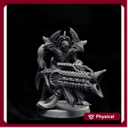 Sci-Fi Miniature Robot Infantry, H.R Giger Style | Base Diameter Sizes: 25mm,32mm, 50mm, 65mm,80mm | Resin Mini | Mini Monster Mayhem - Only-Games