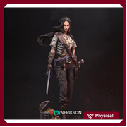 Female Rogue Swashbuckler Pirate PC / NPC Unpainted Miniature | 28mm,32mm,54mm,75mm, 100mm Scales | Dungeons & Dragons Pathfinder | NERIKSON - Only-Games