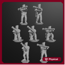 10 & 15mm British Infantry in Berets with 84mm Recoilless Rifles (7 poses)