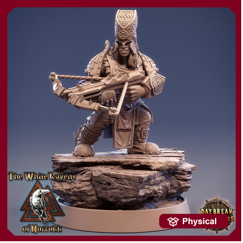 Dwarf Fighter Crossbow Expert | Dungeons and Dragons | 28mm,32mm,75mm Scales | Pathfinder Mini for Painting | Daybreak Miniatures - Only-Games