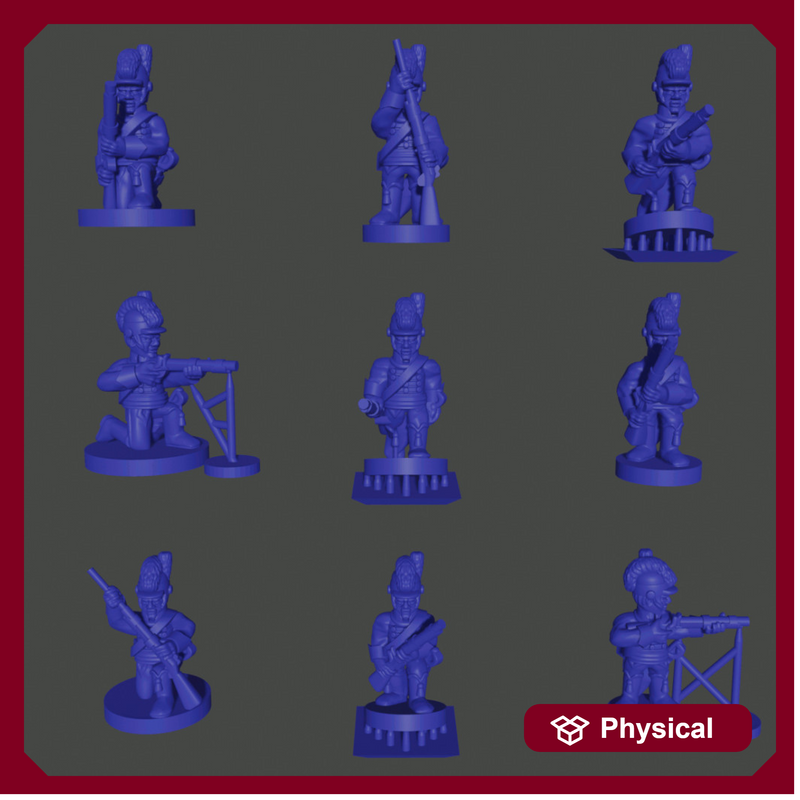 6mm Dismounted British Napoleonic Light Dragoons (1800-12) (18 models)
