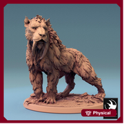 Sabertooth Tiger Unpainted Miniatures | D&D| 5 Sizes /Scale | Pathfinder | Rescale miniatures - Only-Games