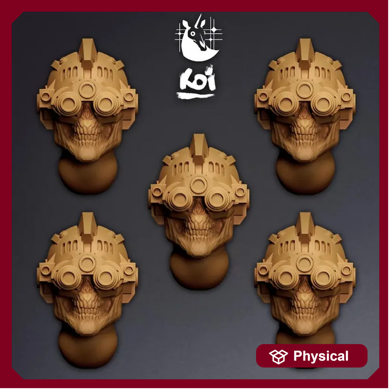 Techno Priests Type 2 - Miniature Heads