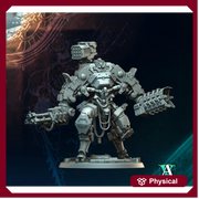 Sci-Fi  Chaos Demon Prince Mech Miniature | 32mm, 40mm, 50mm, 65mm 80mm BASE SIZES | Resin Unpainted | - Only-Games