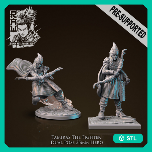 Tamiras The Fighter - Idle and Action Pose - STL only - Only-Games