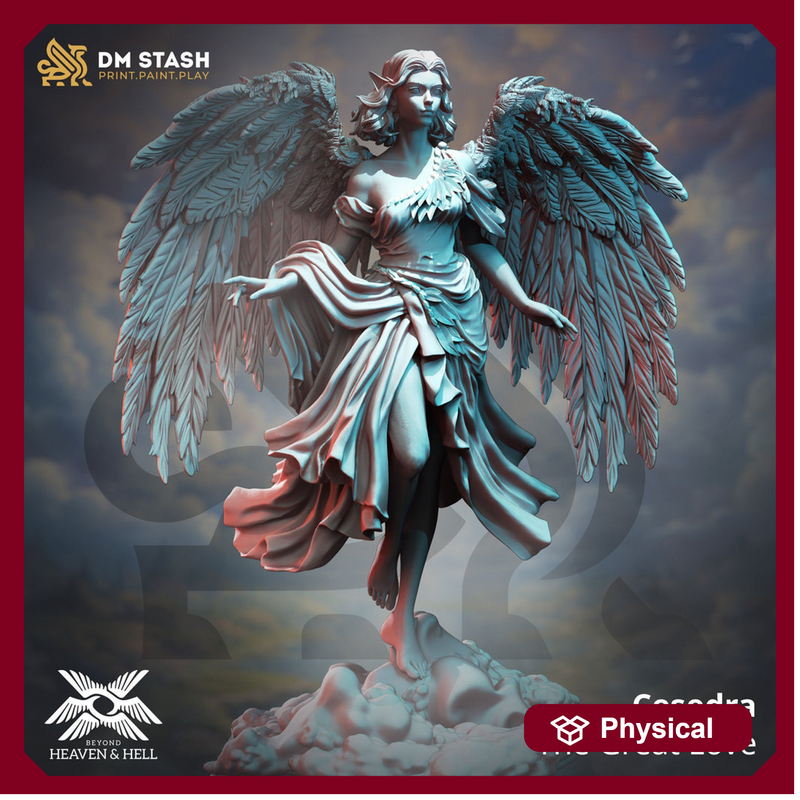 Female Elf Angel Celestial Paladin of Vengeance | 28mm,32mm,54mm,75mm,100m Scales | Dungeons and Dragons 5e/Pathfinder | DM Stash - Only-Games