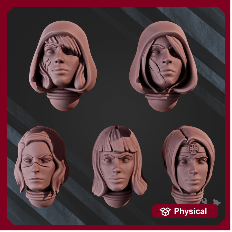 War Sisters Head Bits Great Martyrs Set x5