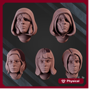 War Sisters Head Bits Great Martyrs Set x5