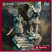 High Elf Lord Hippogriff Rider, Paladin Fighter, Moon Elf,  Eladrin | 28mm,32mm,54mm,75mm Scales | Dungeons and Dragons Pathfinder |DM Stash - Only-Games