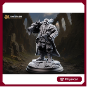 Dwarf Artillerist Miniature DnD Artificer Gunner | Dwarf Warrior UNPAINTED Resin - Only-Games