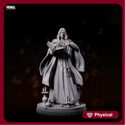 Elf Wizard Miniature UNPAINTED Resin Spellcaster Mage DnD 5e Pathfinder RPG Figurine - Only-Games