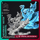 Nehebkau - Water Elemental - Godly Avatars -  PRESUPPORTED - Illustrated and Stats - 32mm scale