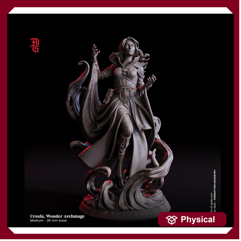 Female Human Sorcerer, Wizard, Psion, Swashbuckler PC NPC | 28mm, 32mm,54mm, 75mm,100mm Scale Resin Mini |Dungeons and Dragons|Flesh of Gods - Only-Games